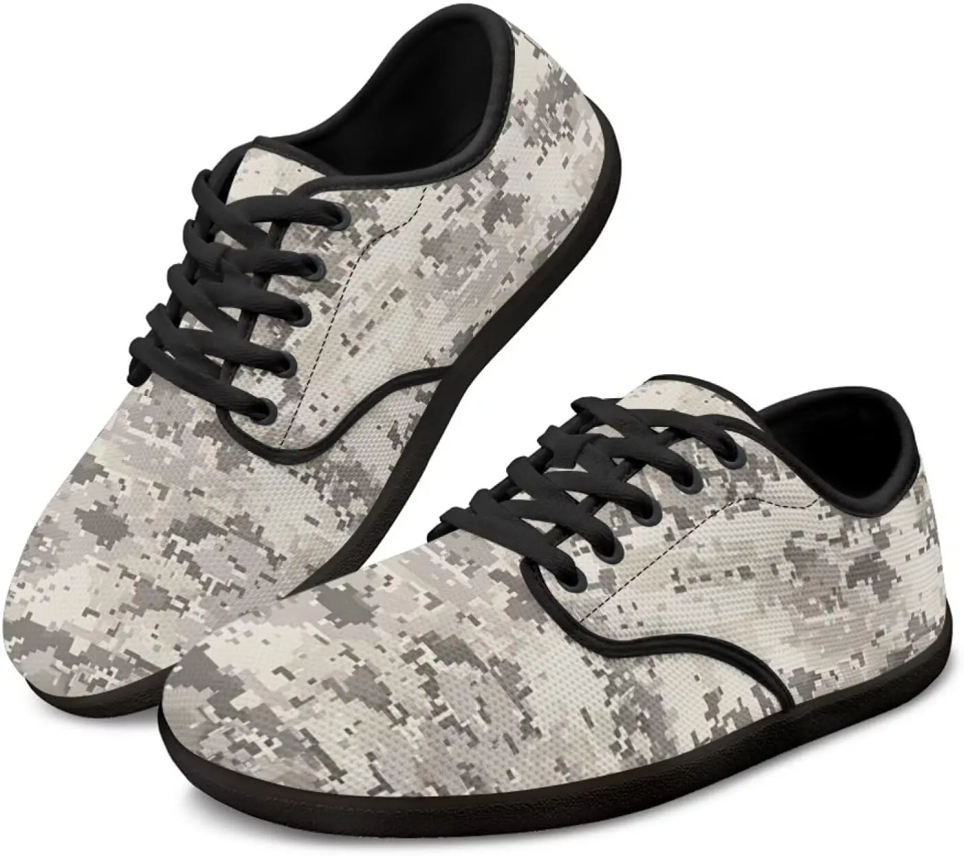 Binienty Women's Wide Toe Walking Shoes Lace Up Minimalist Barefoot Sneakers Non Slip Tennis Shoes