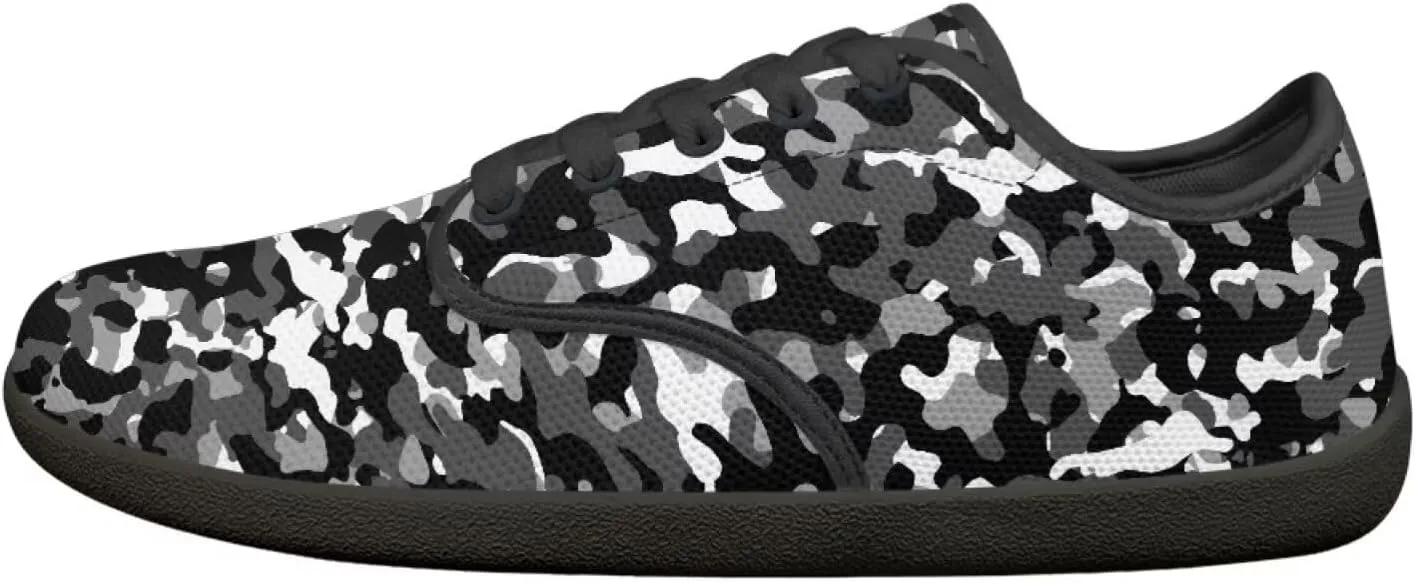 Binienty Women's Wide Toe Walking Shoes Lace Up Minimalist Barefoot Sneakers Non Slip Tennis Shoes