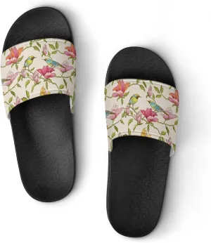 Bird Flower PVC Sandals Man's Womans Casual Slippers House Lightweight Loafers Quick Drying Breathable Beach