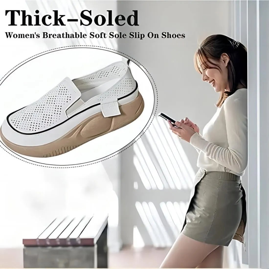 Biscalo Loafers for Women, Soft-Soled Corrective Loafers for Women