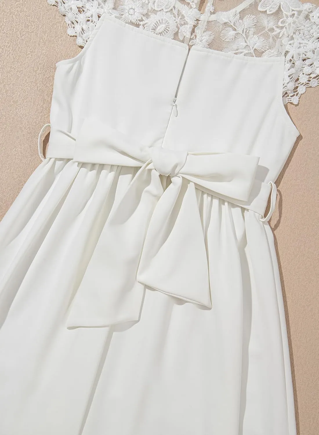 blibean Girls Summer Flower Dresses Semi Formal Lace Wedding Dress Size 6-15 Years
