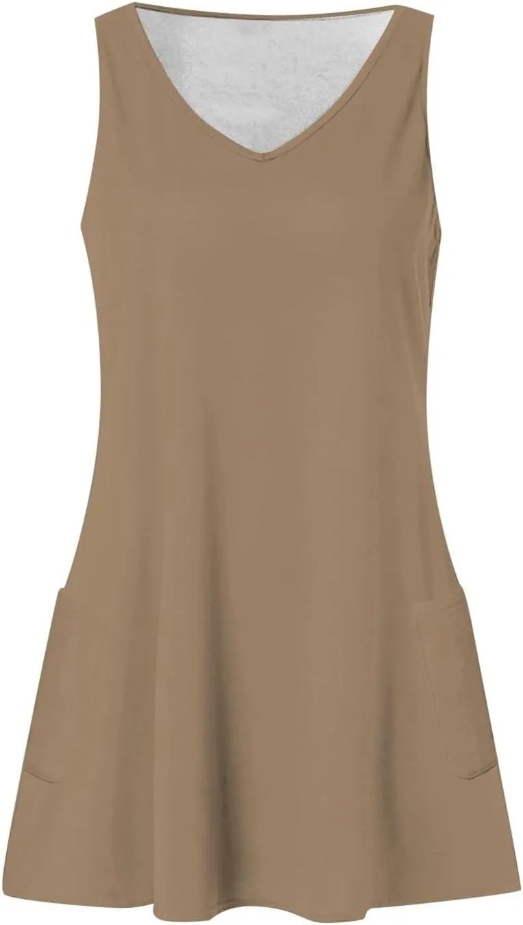 Boho Summer Dresses for Women 2024 Casual Loose Sleeveless Tunic Tank Dress Beach Coverup Sundresses Vacation Outfits