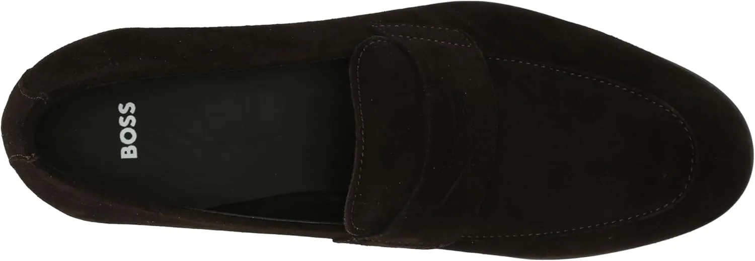 BOSS Men's Smooth Suede Slip on Loafers