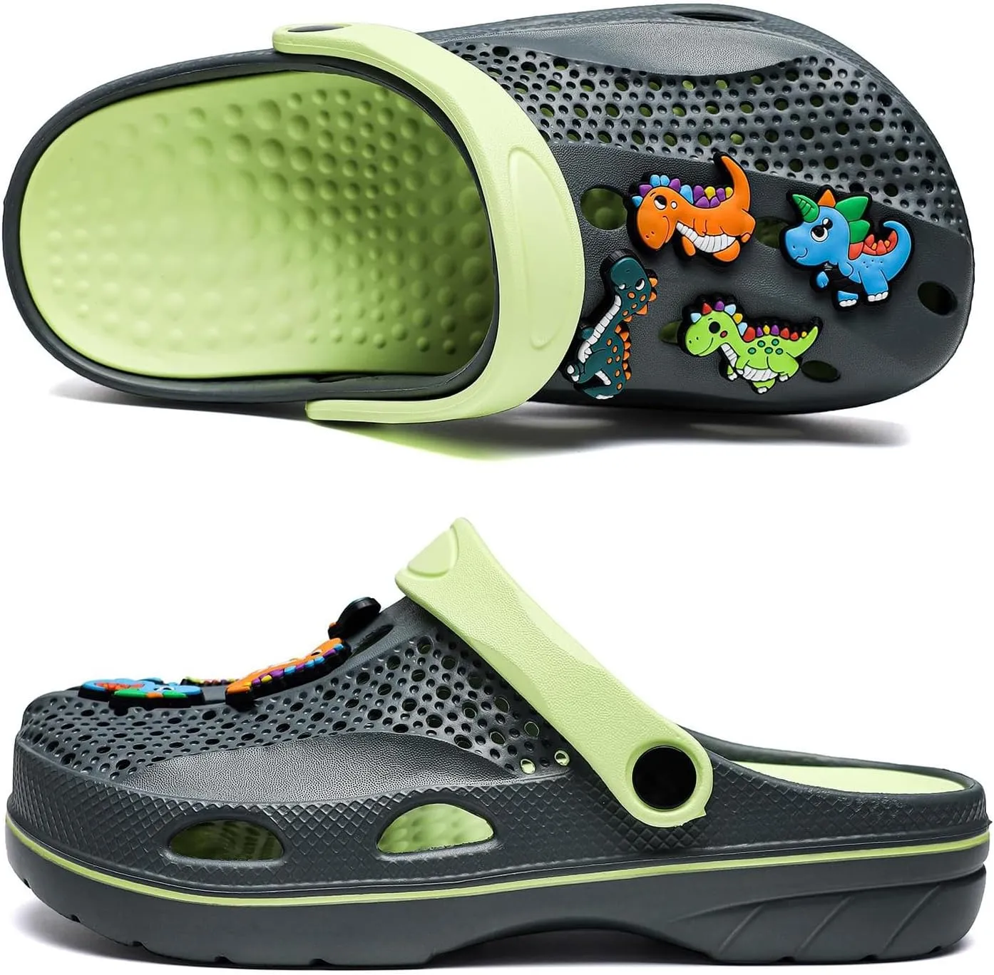 Boys and Girls Arch Support Garden Clogs Shoes Kids Slippers Indoor Outdoor Beach Sandals Removable Cushion Insole
