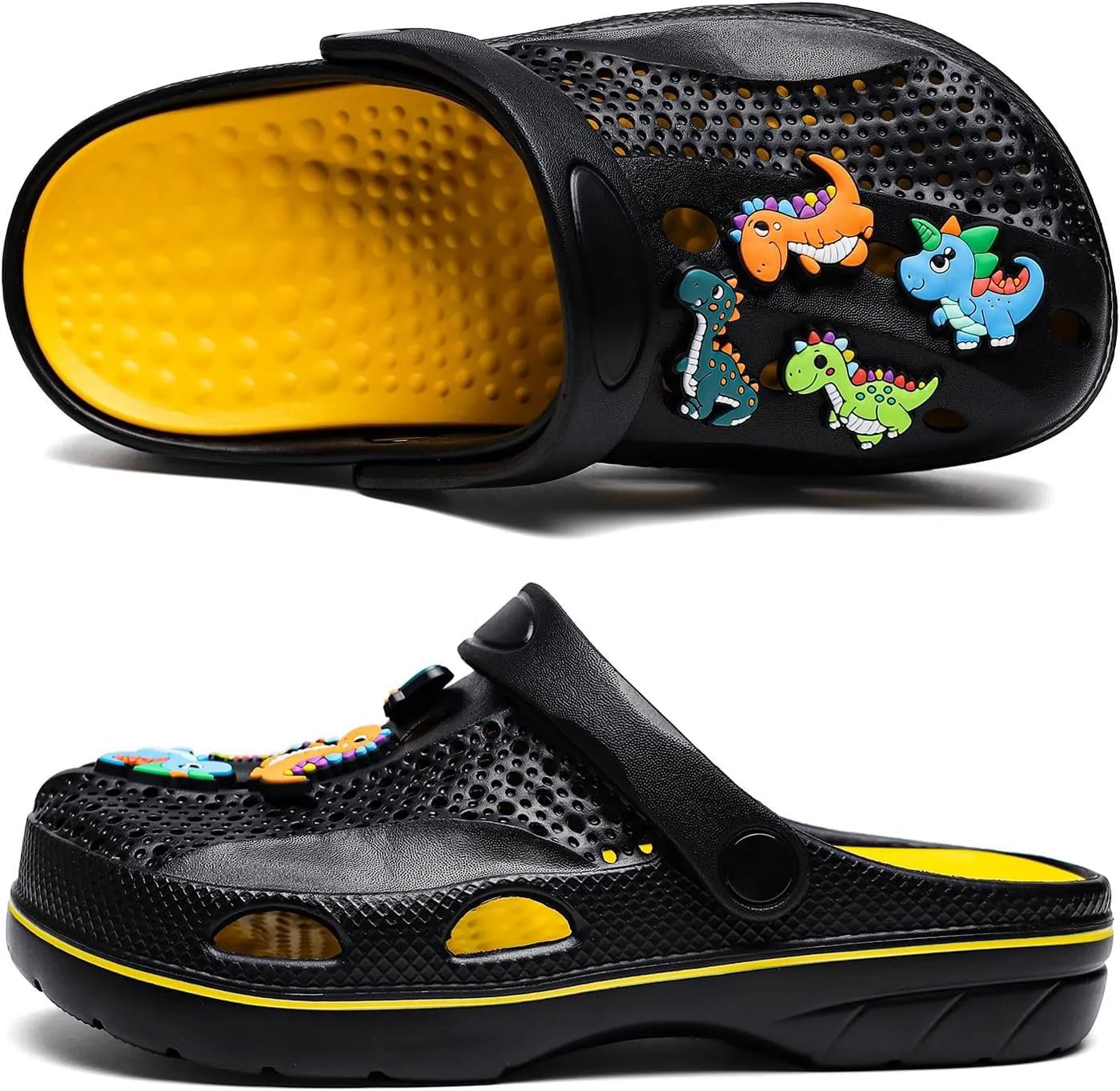 Boys and Girls Arch Support Garden Clogs Shoes Kids Slippers Indoor Outdoor Beach Sandals Removable Cushion Insole