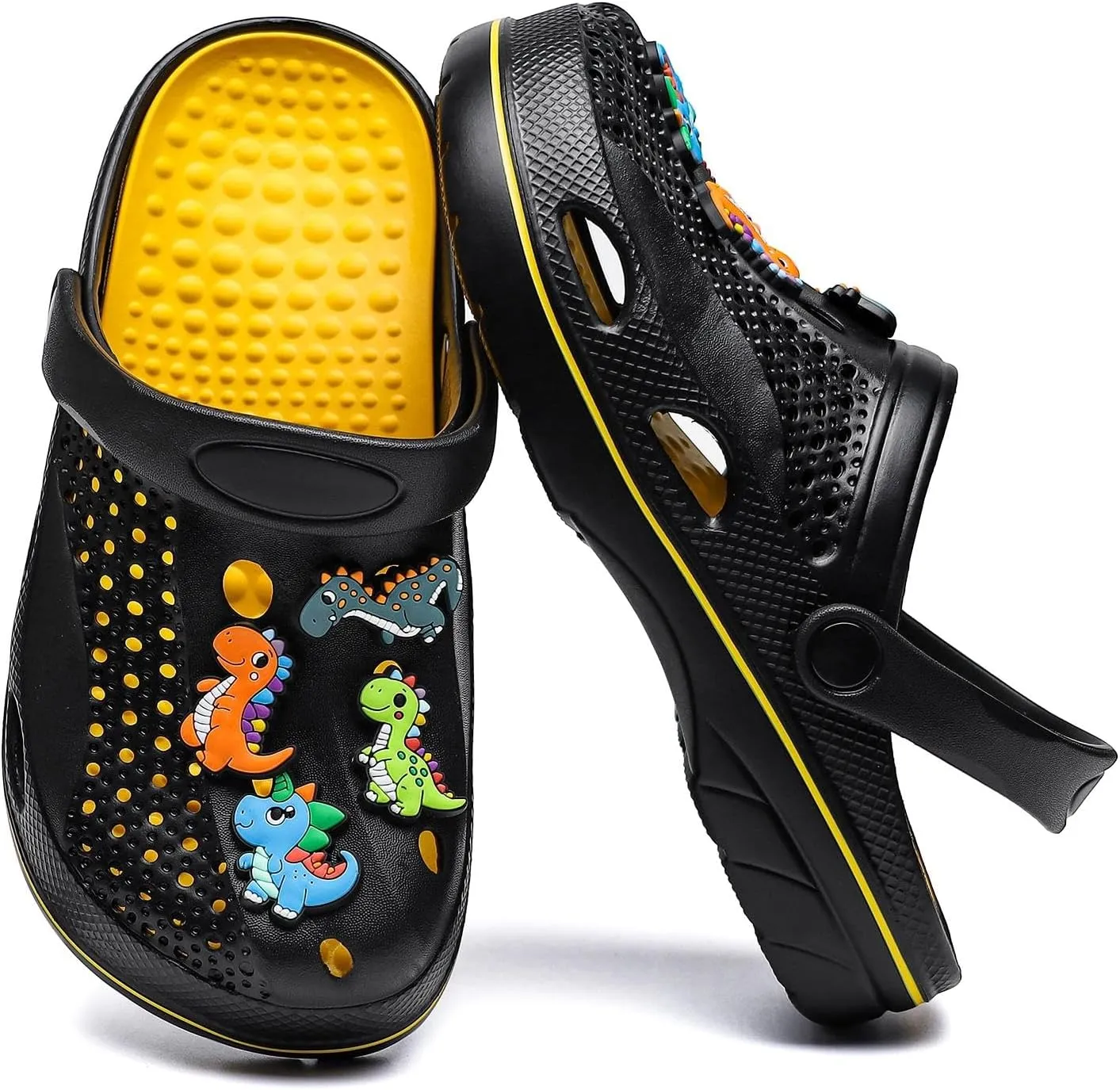 Boys and Girls Arch Support Garden Clogs Shoes Kids Slippers Indoor Outdoor Beach Sandals Removable Cushion Insole