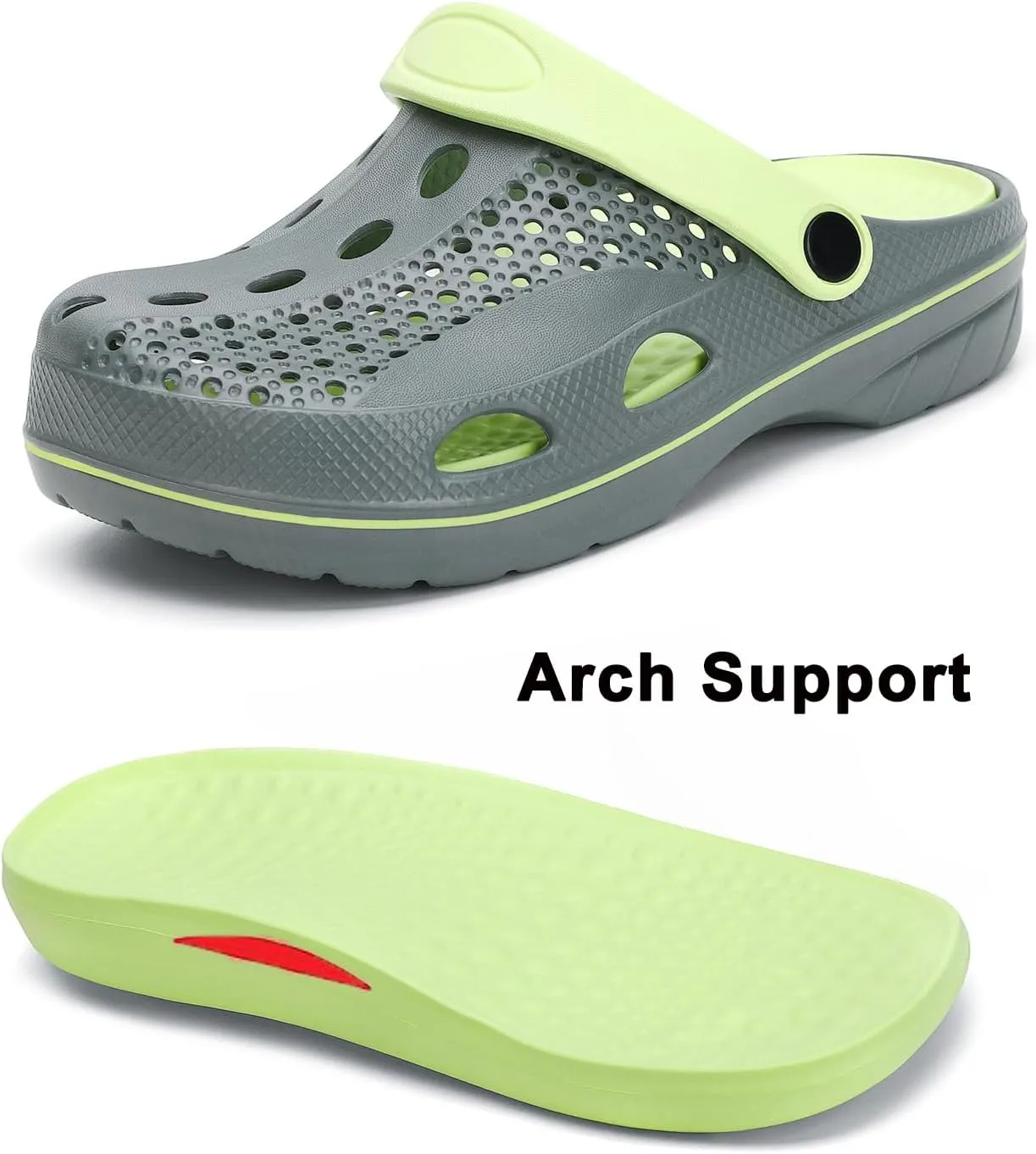 Boys and Girls Arch Support Garden Clogs Shoes Kids Slippers Indoor Outdoor Beach Sandals Removable Cushion Insole