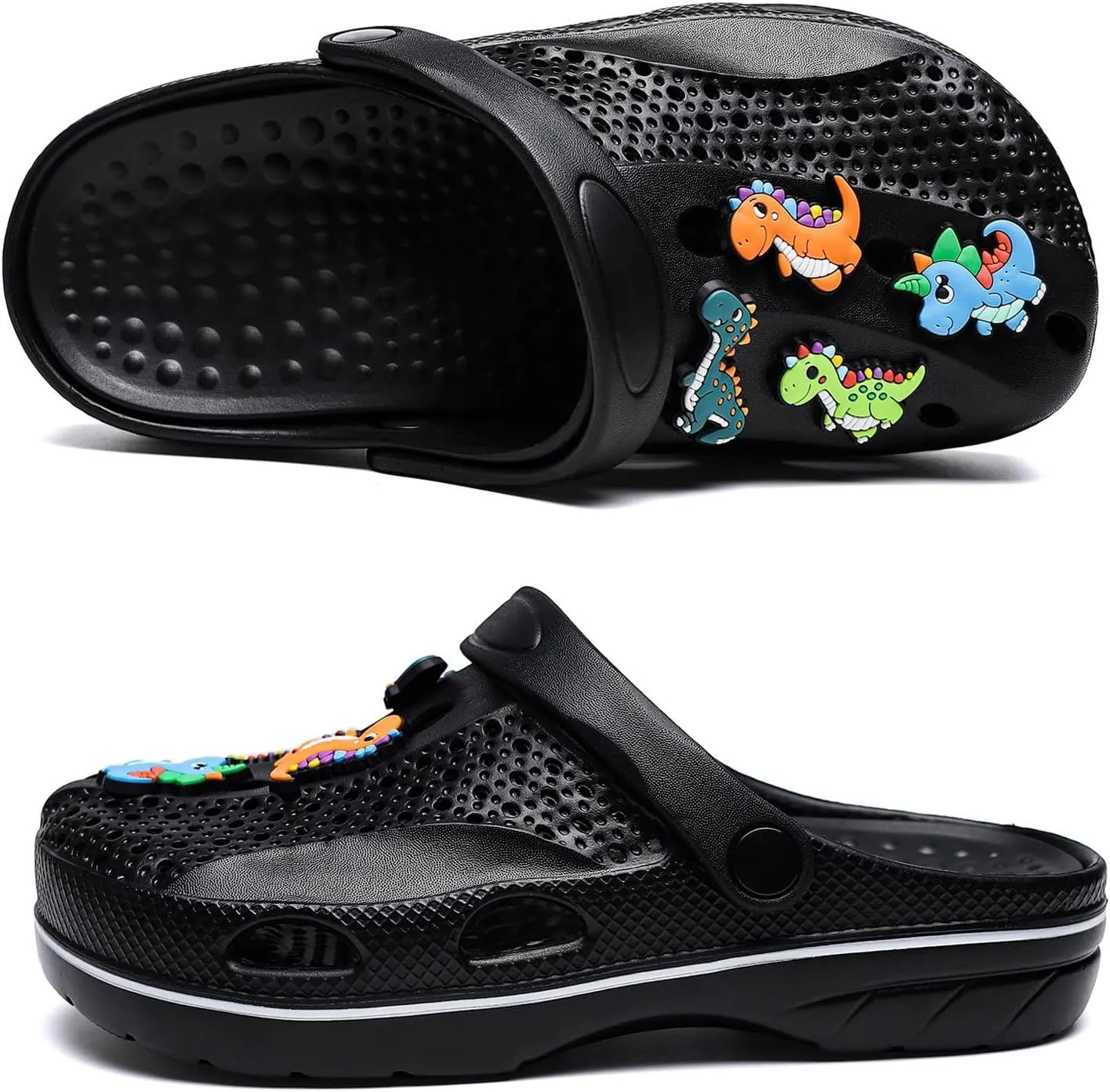 Boys and Girls Arch Support Garden Clogs Shoes Kids Slippers Indoor Outdoor Beach Sandals Removable Cushion Insole