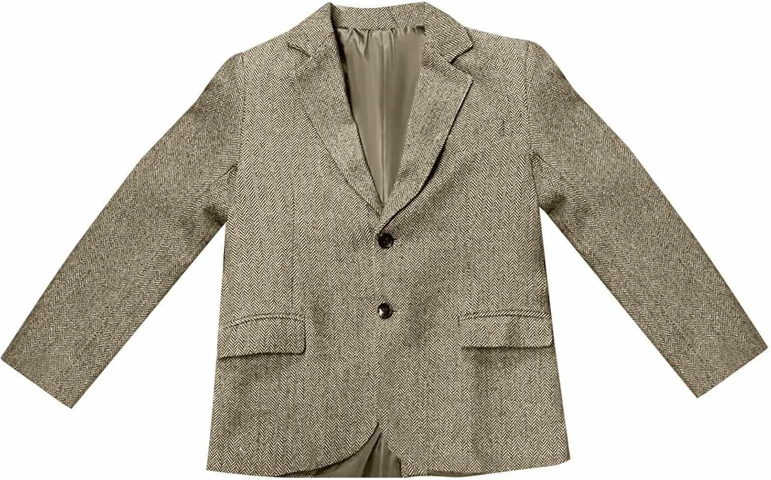 Boys Blazer Classic Jacket for Boy Wedding Retro Herringbone Casual Jacket Formal Tweed Patterned Sport Coat