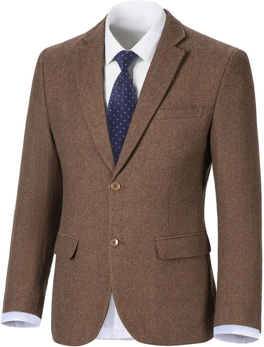Boys Blazer Retro Herringbone Sport Coat Formal Tweed Patterned Classic Kids Jacket for Boy Wedding Casual Jacket