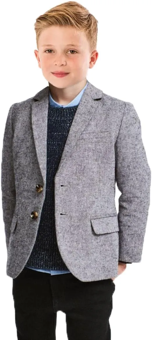 Boys Blazer Retro Herringbone Sport Coat Formal Tweed Patterned Classic Kids Jacket for Boy Wedding Casual Jacket