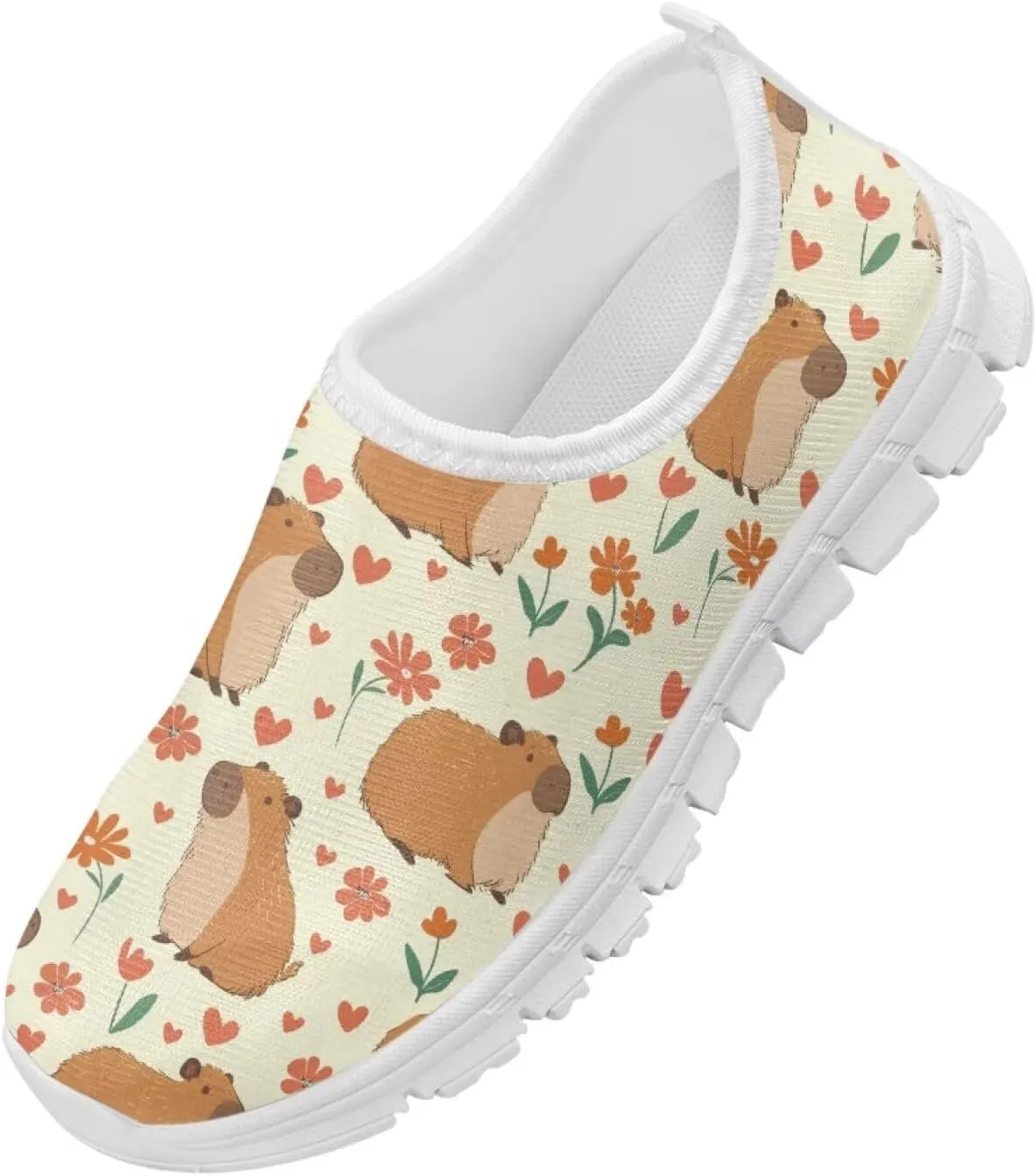 Boys Girls Slip Ons Flat Lightweight Sneakers Walking Casual Shoes Comfortable Art Painted Travel Outdoor Shoes for Big Kids US Size 11-15