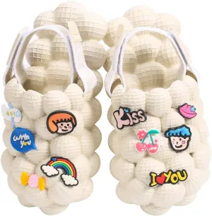Bubble Slides for Kids, DIY Boys Girls Golf Ball Slides, Toddler Bubble Slides, 2-in-1 Detachable Cloud Slides with Charms and Elastic