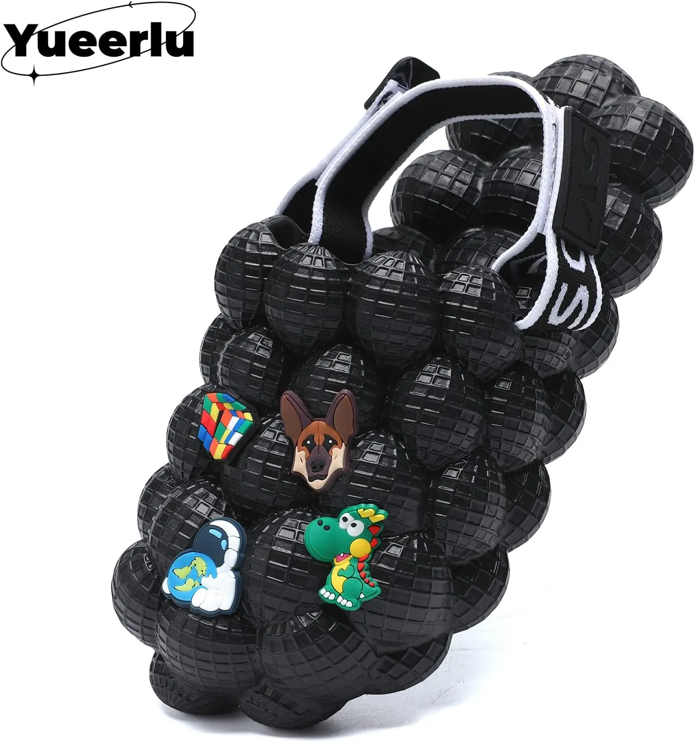 Bubble Slides for Kids, Funny Massage Kids Bubble Ball Slides with charms,Toddler Diy Charms Massage Slippers Adjustable Elastic Band Kids Sandals for Indoor Outdoor
