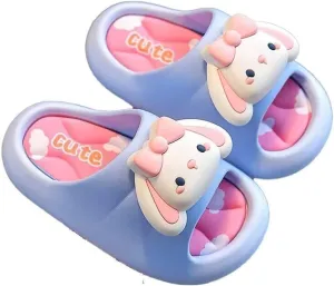 Bunny Slippers Unisex Child Boys & Girls Slides Sandals for Kids Cute Cartoon Animal Cloud Sandals Slipper for Indoor Outdoor Beach Garden Shoes Pink 32/33 Stretch(Light Blue a,3-3.5 Big Kid)