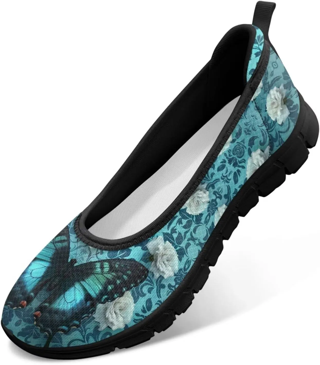Butterfly Athletic Sneakers Walking Tennis Shoes Women's Fashion Low Cut Sneaker Causal Dressy Loafers for Workout Comfort Lightweight Mesh Shoe
