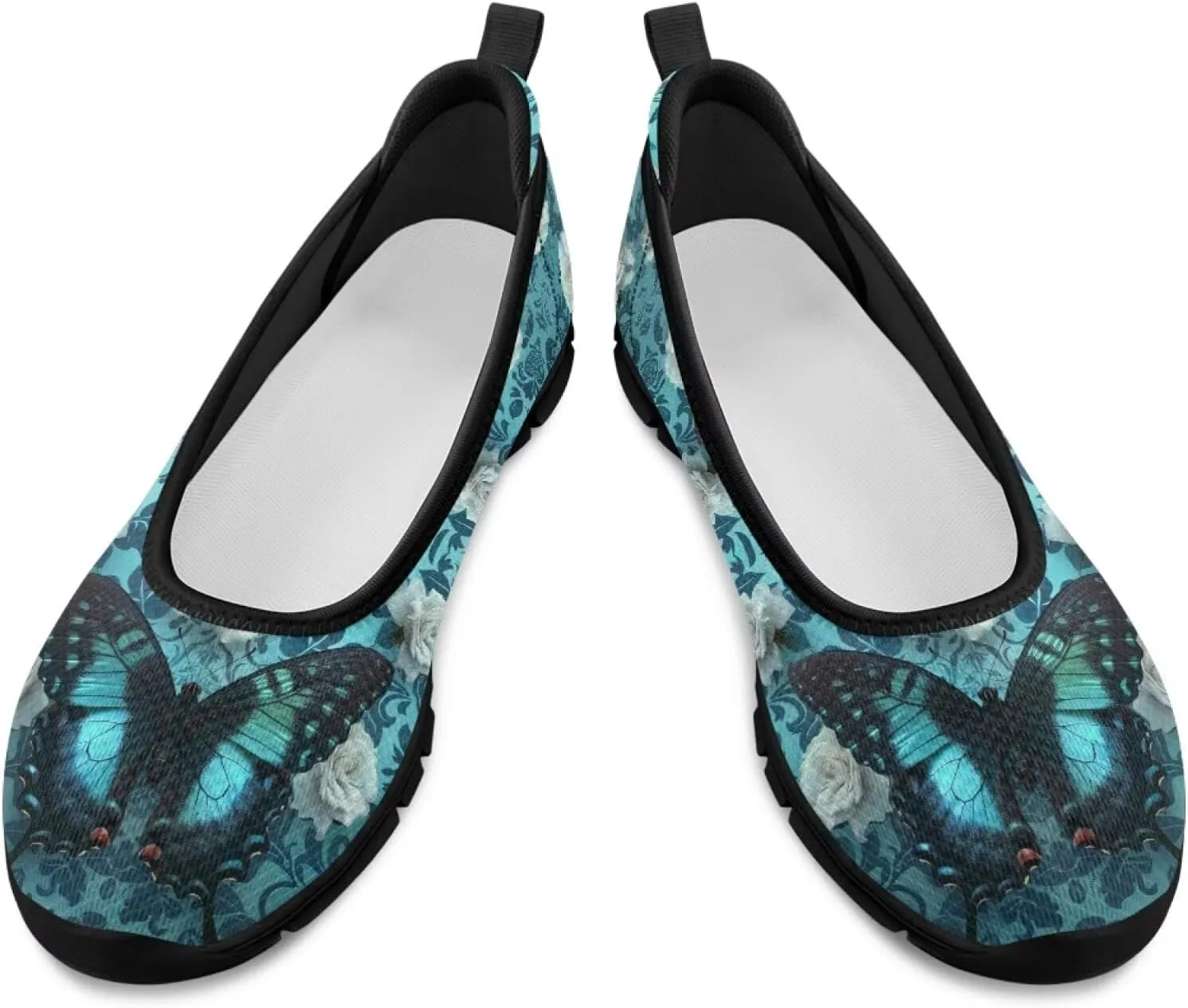 Butterfly Athletic Sneakers Walking Tennis Shoes Women's Fashion Low Cut Sneaker Causal Dressy Loafers for Workout Comfort Lightweight Mesh Shoe
