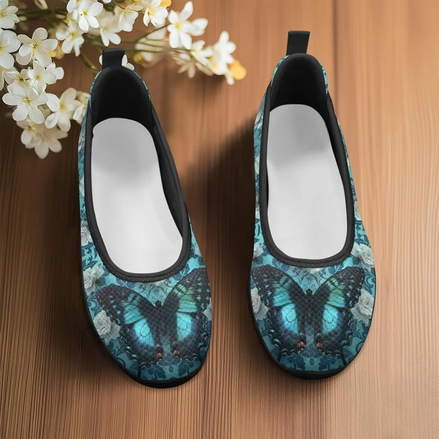 Butterfly Athletic Sneakers Walking Tennis Shoes Women's Fashion Low Cut Sneaker Causal Dressy Loafers for Workout Comfort Lightweight Mesh Shoe