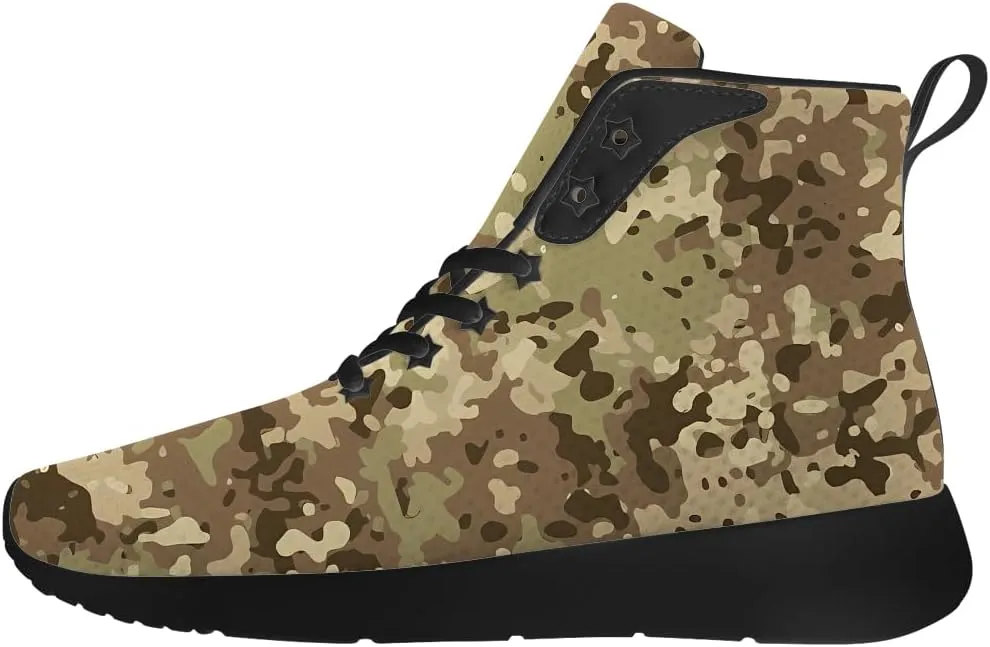 Camouflage Shoes for Men Women Camo High Top Sneakers Casual Shoes Gifts for Girlfriend Boyfriend