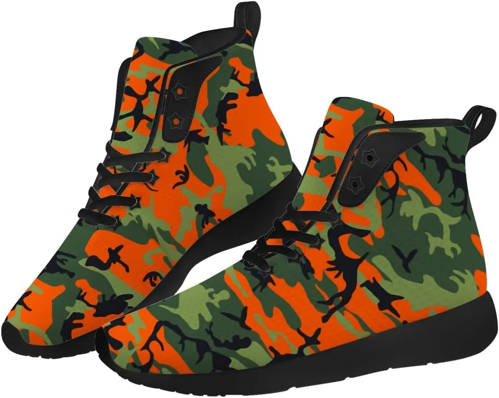 Camouflage Shoes for Men Women Camo High Top Sneakers Casual Shoes Gifts for Girlfriend Boyfriend