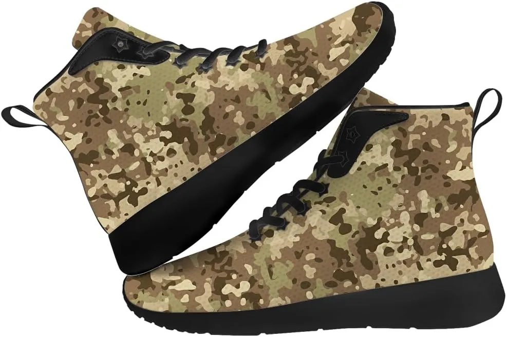 Camouflage Shoes for Men Women Camo High Top Sneakers Casual Shoes Gifts for Girlfriend Boyfriend