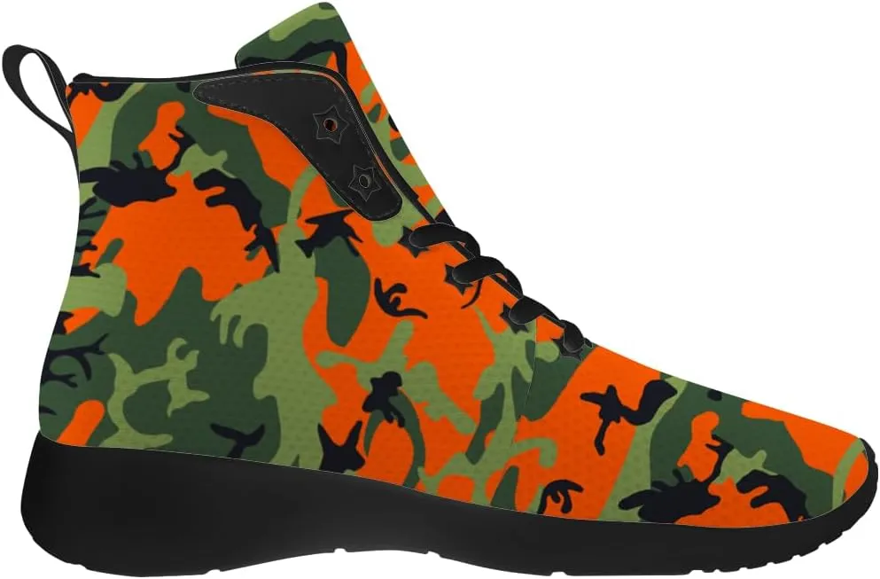 Camouflage Shoes for Men Women Camo High Top Sneakers Casual Shoes Gifts for Girlfriend Boyfriend