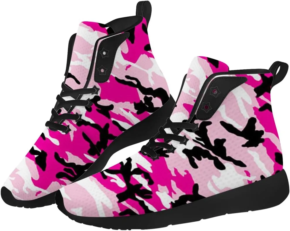 Camouflage Shoes for Men Women Camo High Top Sneakers Casual Shoes Gifts for Girlfriend Boyfriend