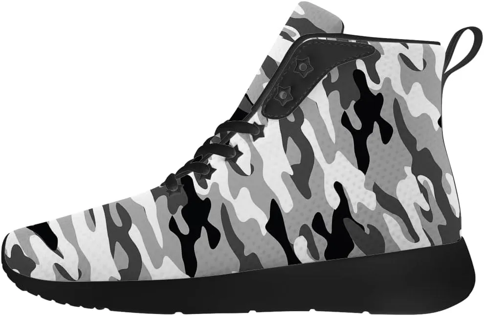 Camouflage Shoes for Men Women Camo High Top Sneakers Casual Shoes Gifts for Girlfriend Boyfriend