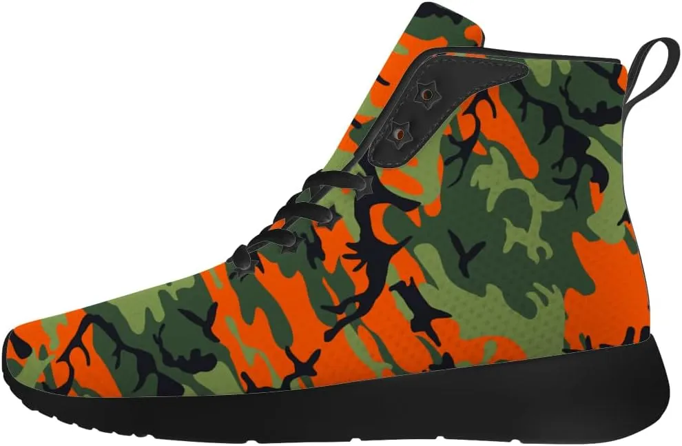 Camouflage Shoes for Men Women Camo High Top Sneakers Casual Shoes Gifts for Girlfriend Boyfriend