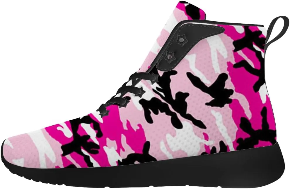 Camouflage Shoes for Men Women Camo High Top Sneakers Casual Shoes Gifts for Girlfriend Boyfriend