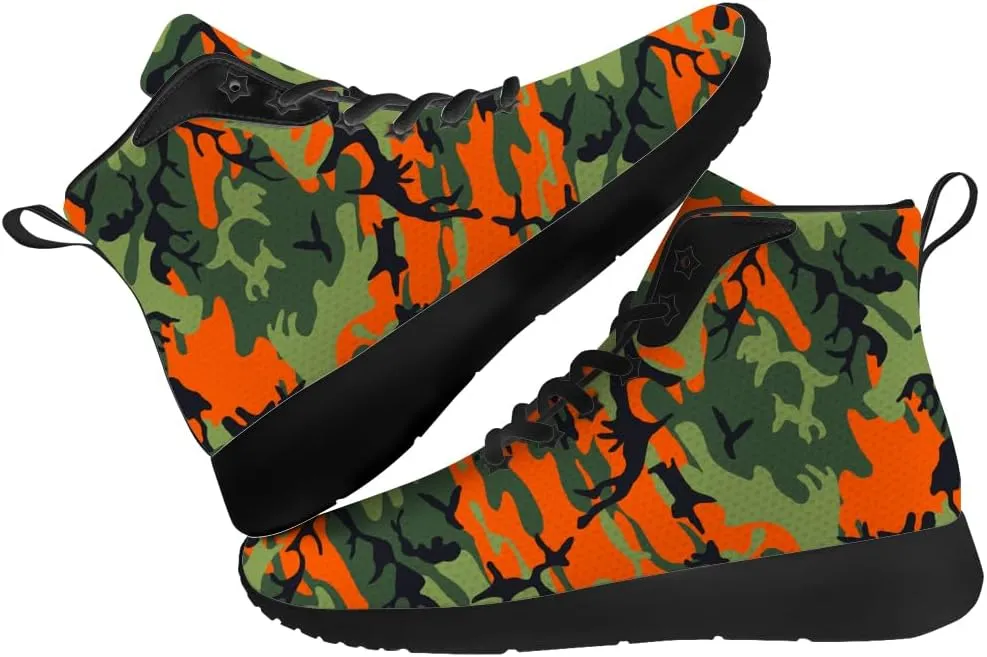 Camouflage Shoes for Men Women Camo High Top Sneakers Casual Shoes Gifts for Girlfriend Boyfriend