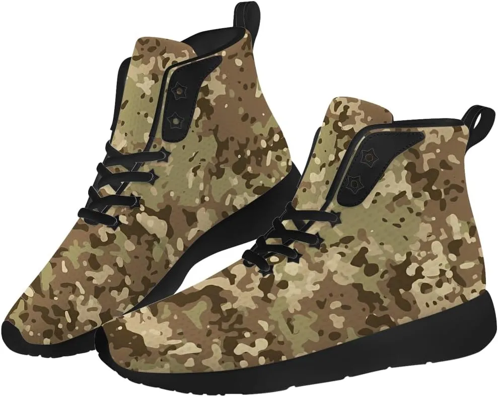 Camouflage Shoes for Men Women Camo High Top Sneakers Casual Shoes Gifts for Girlfriend Boyfriend
