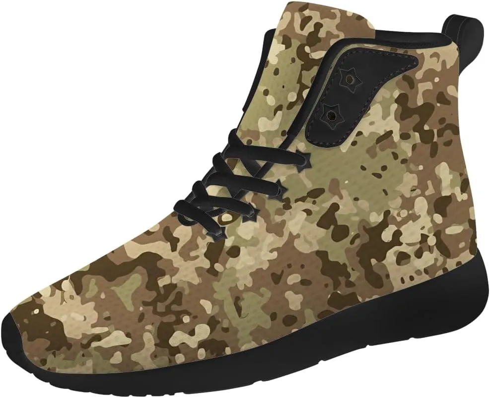 Camouflage Shoes for Men Women Camo High Top Sneakers Casual Shoes Gifts for Girlfriend Boyfriend