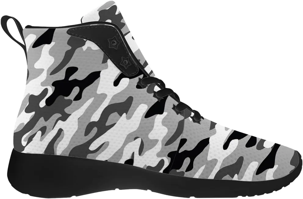 Camouflage Shoes for Men Women Camo High Top Sneakers Casual Shoes Gifts for Girlfriend Boyfriend
