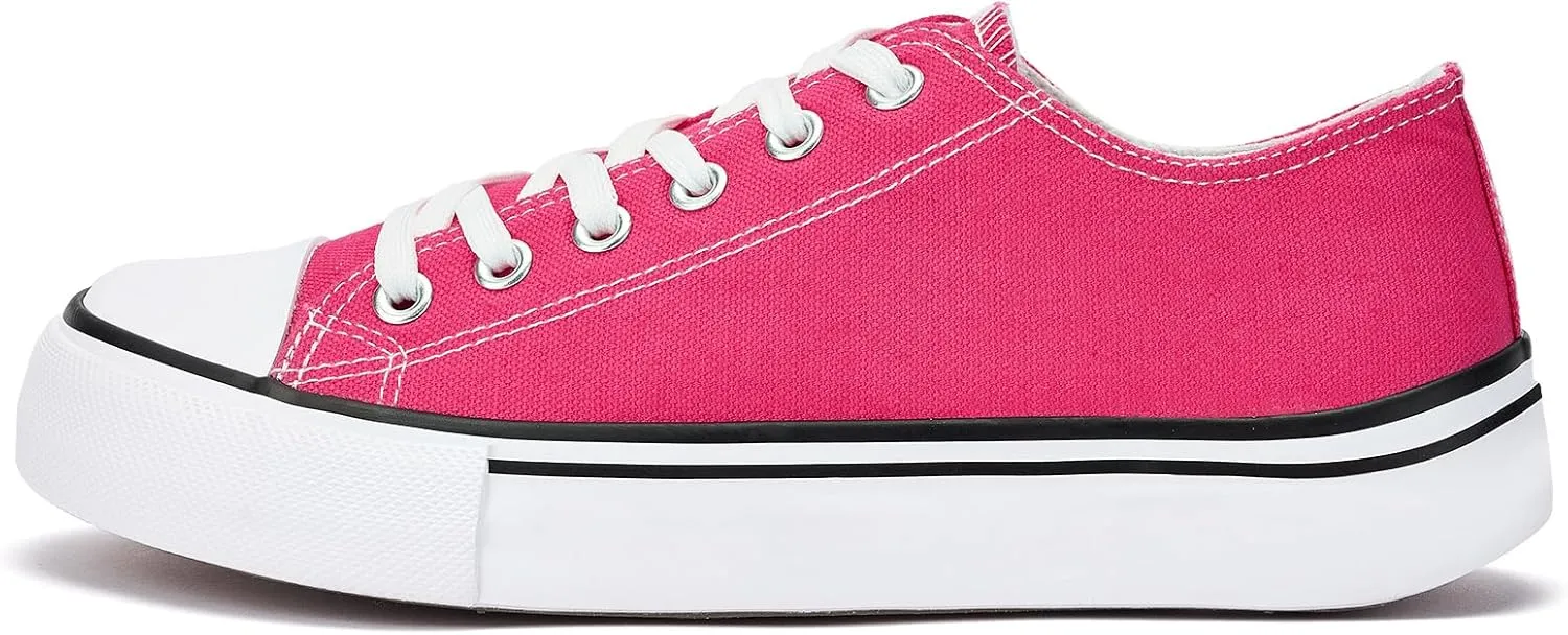Canvas Shoes for Women Classic Fashion Sneakers Lace Up Low Top Canvas Casual Sneakers Lightweight Breathable Comfort Wide Toe Shoes
