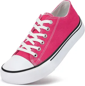 Canvas Shoes for Women Classic Fashion Sneakers Lace Up Low Top Canvas Casual Sneakers Lightweight Breathable Comfort Wide Toe Shoes