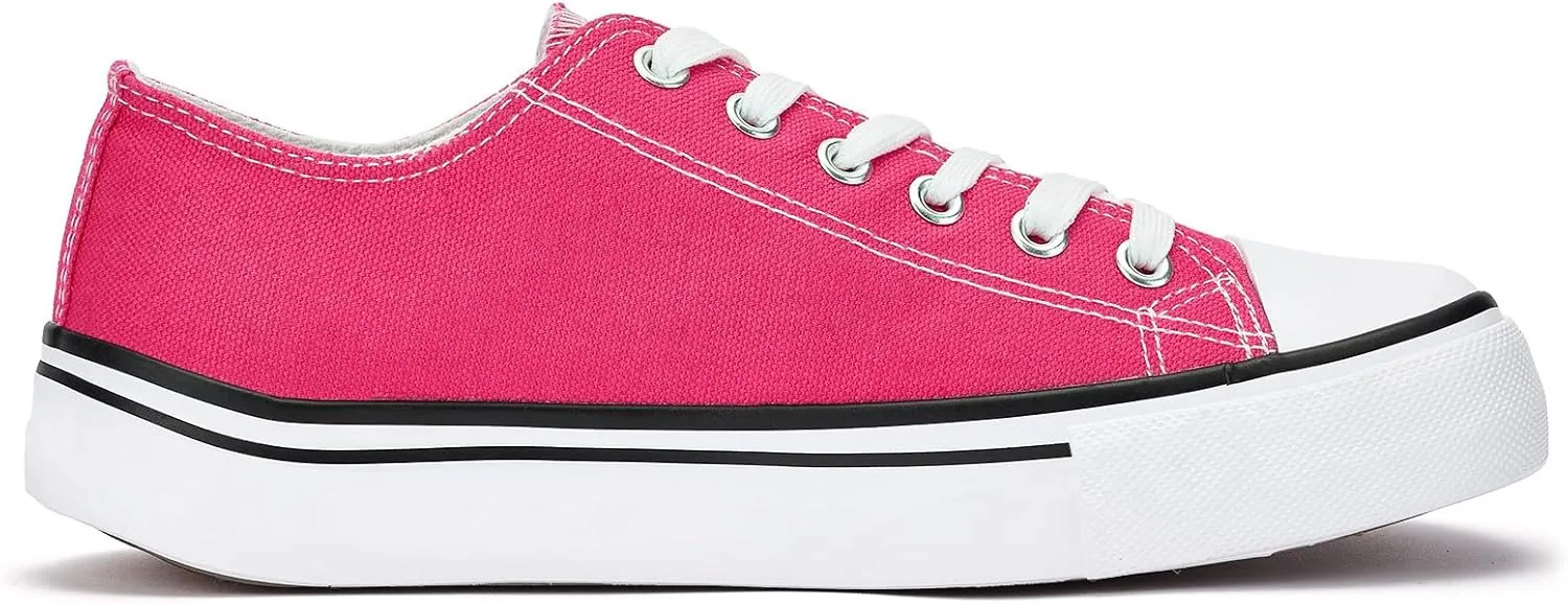 Canvas Shoes for Women Classic Fashion Sneakers Lace Up Low Top Canvas Casual Sneakers Lightweight Breathable Comfort Wide Toe Shoes