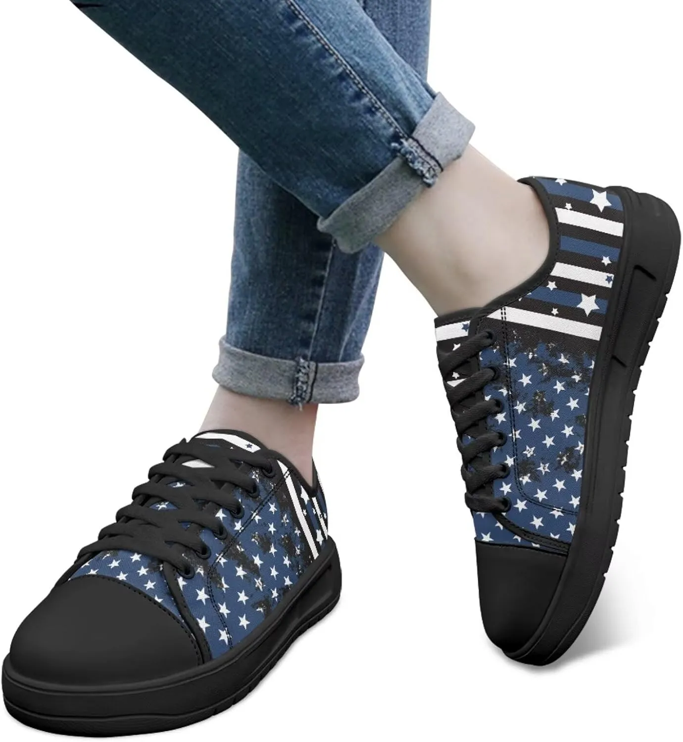 Canvas Shoes for Women Platform Sneakers Slip on Lace-up Walking Flats Outdoor Lightweight Tennis Shoe