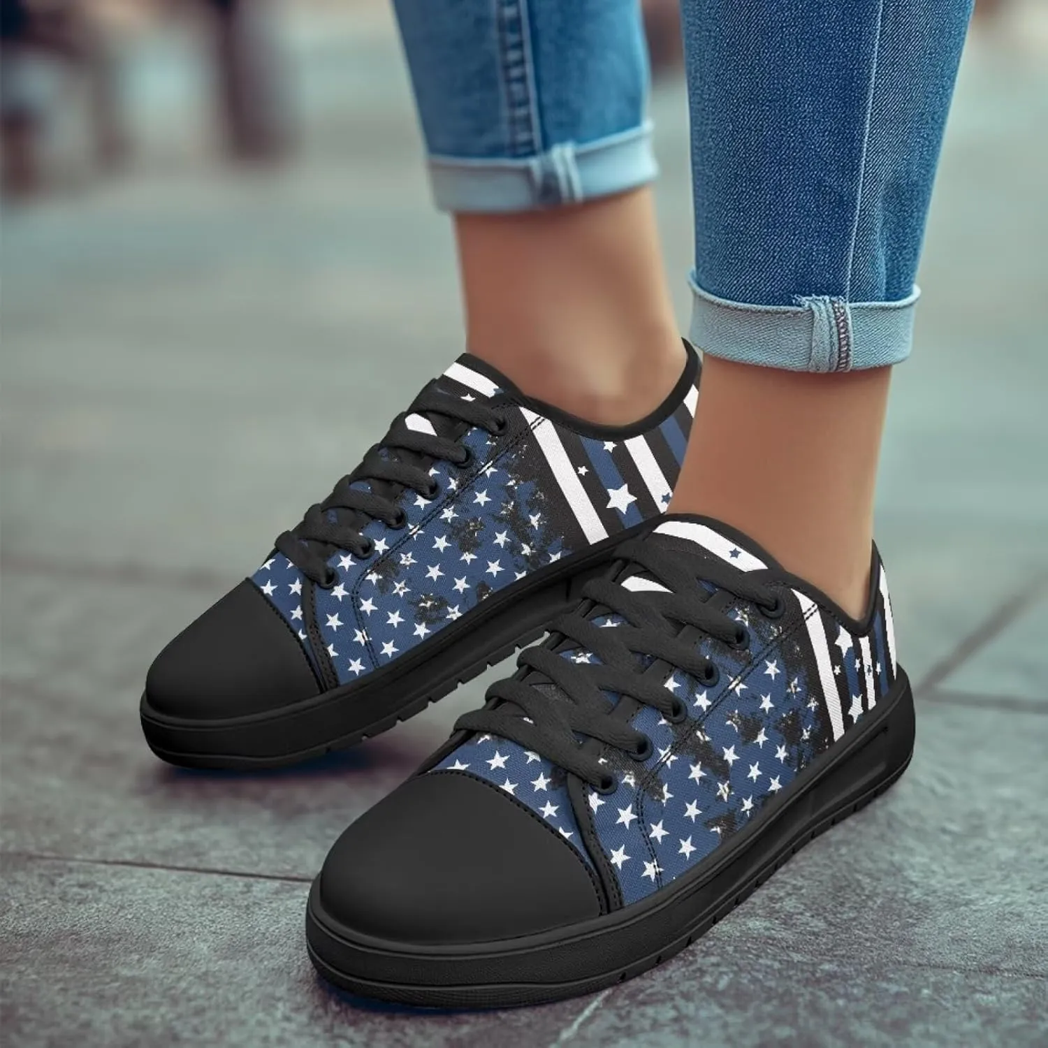 Canvas Shoes for Women Platform Sneakers Slip on Lace-up Walking Flats Outdoor Lightweight Tennis Shoe
