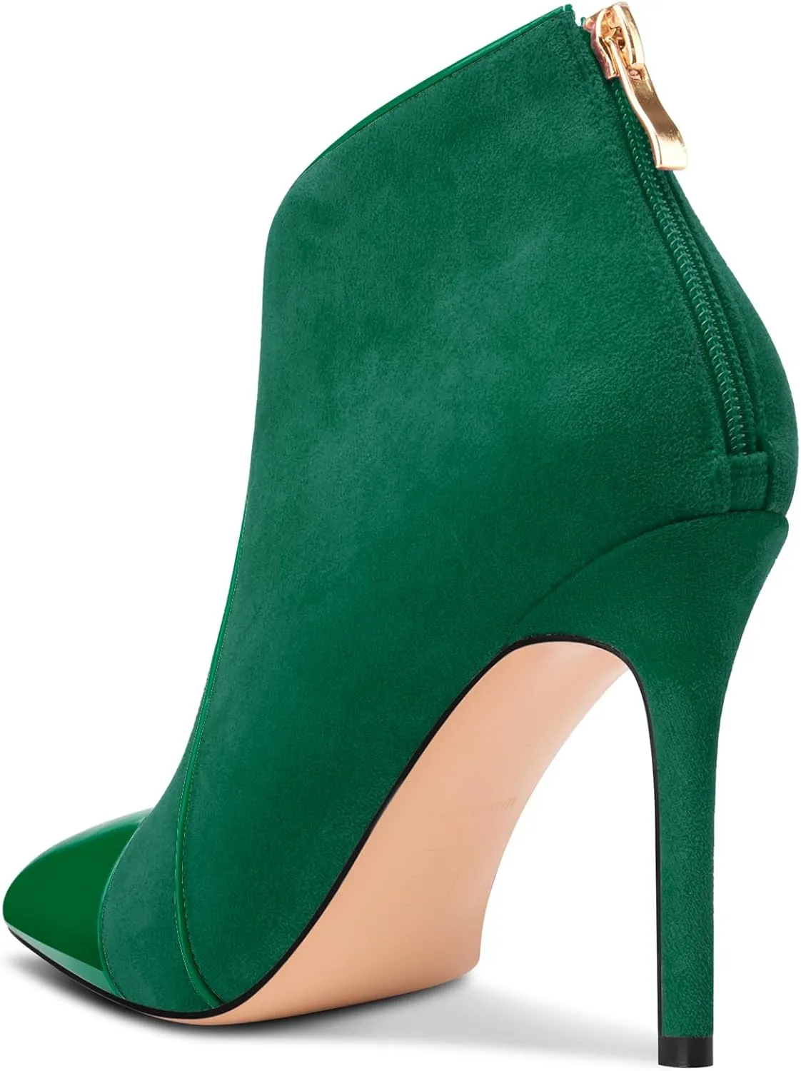 Castamere Women Stiletto High Heel Pointed Toe Ankle Boots Short Bootie Zipper Slip-on Party Office Dress Boots 3.9 Inches