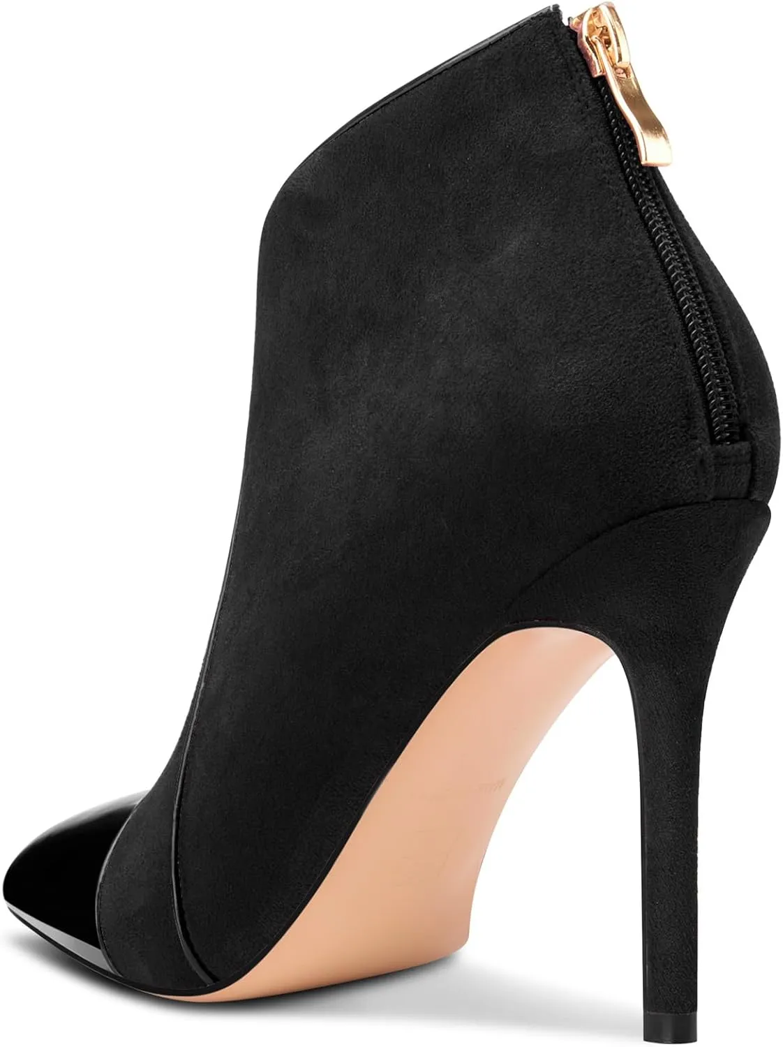 Castamere Women Stiletto High Heel Pointed Toe Ankle Boots Short Bootie Zipper Slip-on Party Office Dress Boots 3.9 Inches