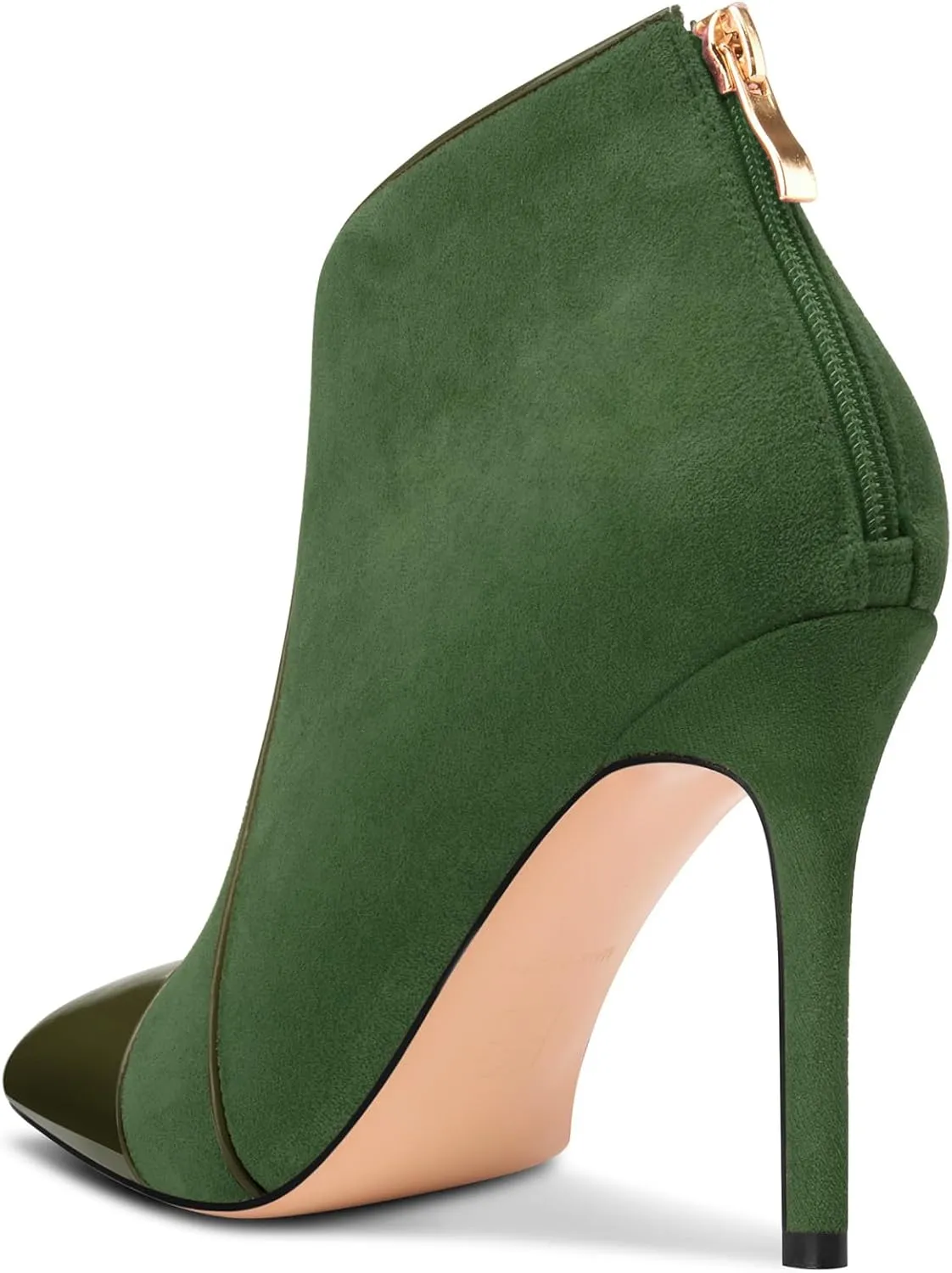 Castamere Women Stiletto High Heel Pointed Toe Ankle Boots Short Bootie Zipper Slip-on Party Office Dress Boots 3.9 Inches