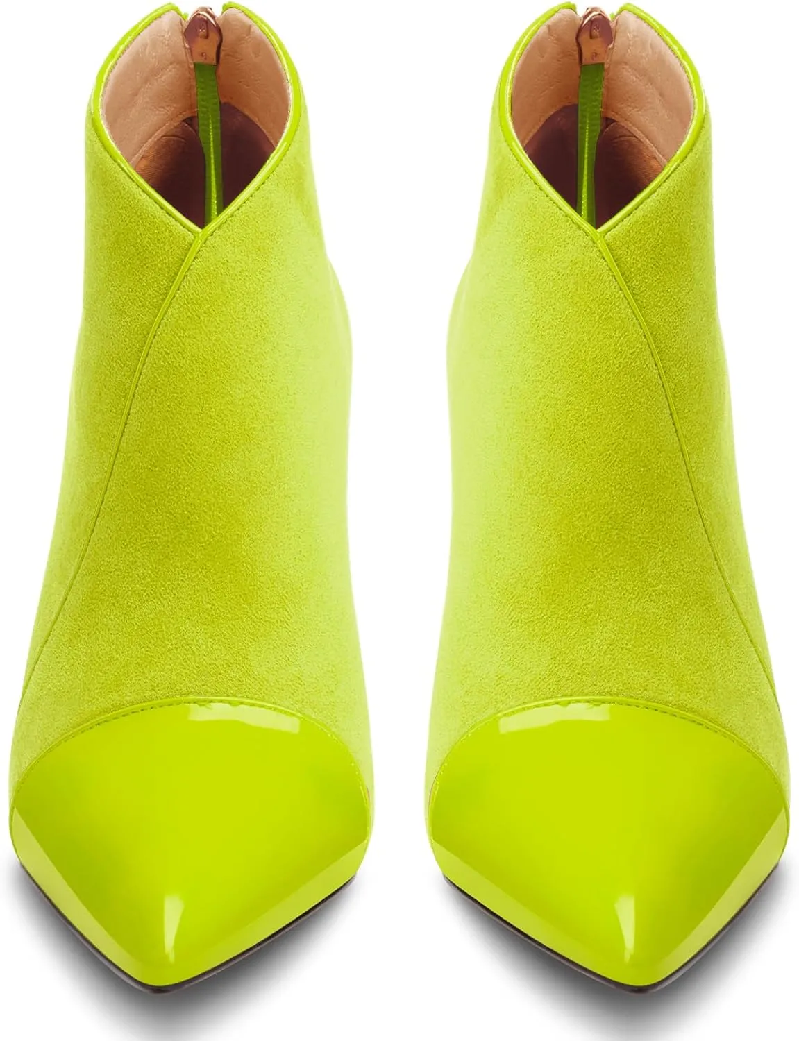 Castamere Women Stiletto High Heel Pointed Toe Ankle Boots Short Bootie Zipper Slip-on Party Office Dress Boots 3.9 Inches