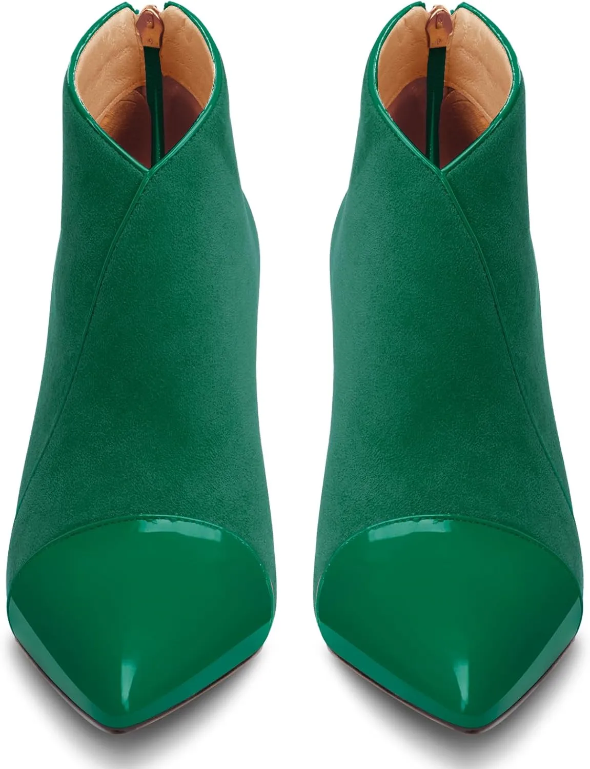 Castamere Women Stiletto High Heel Pointed Toe Ankle Boots Short Bootie Zipper Slip-on Party Office Dress Boots 3.9 Inches