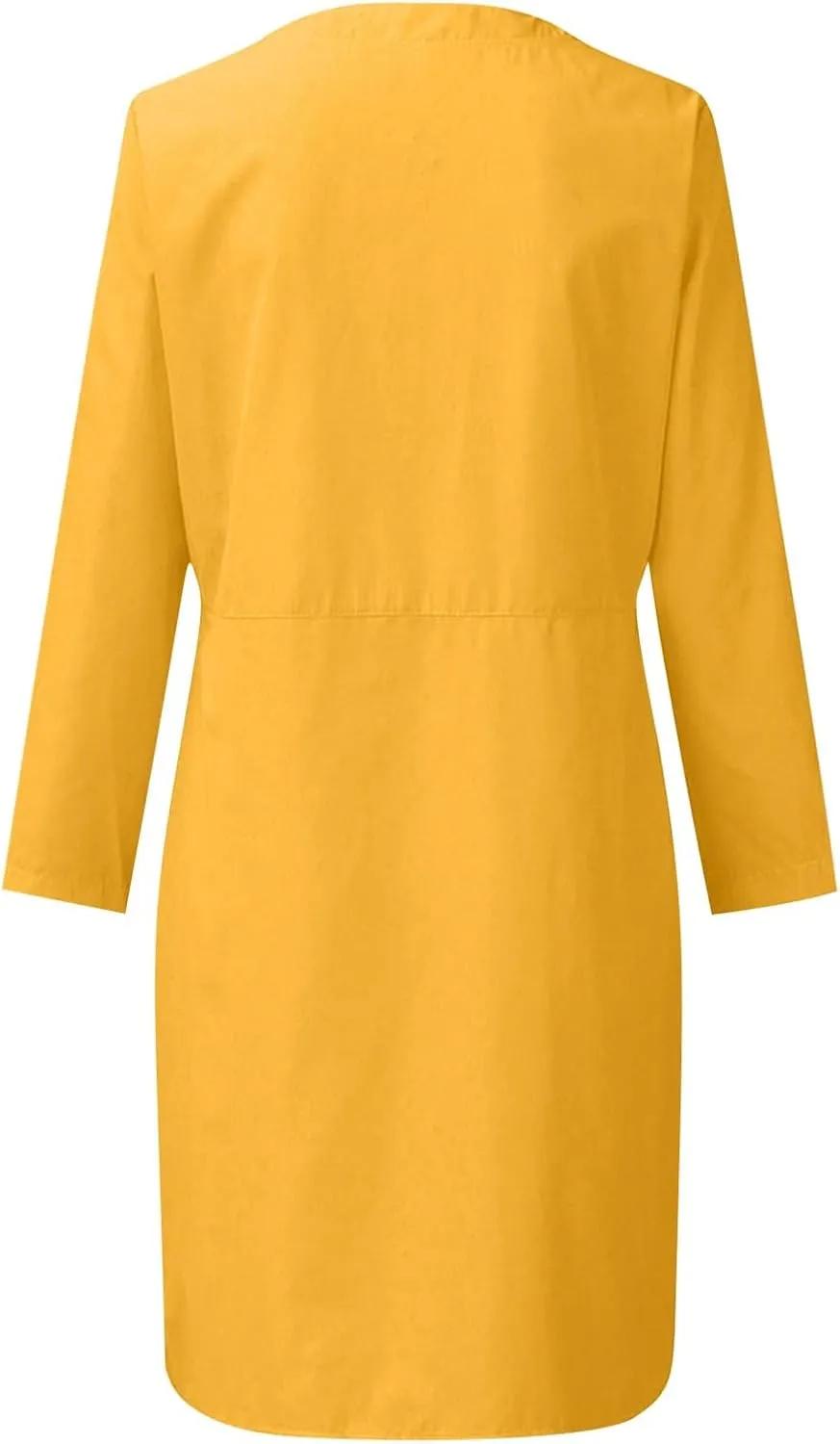 Casual Button Down Dress for Women with Pockets 3/4 Sleeve Shift Dress Shift Summer Casual Work