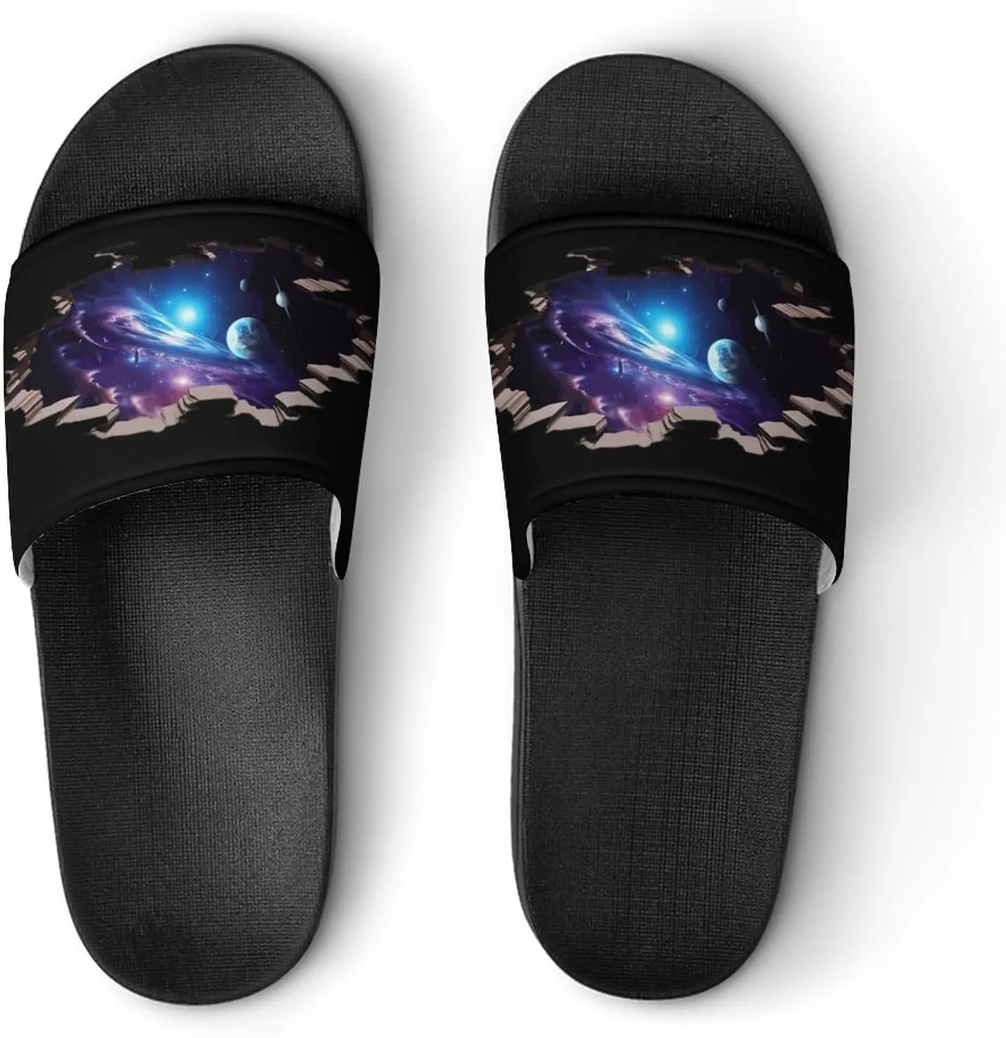 Ceiling Stars Planet Galaxy House Sandals Non Slip Slippers Quick Drying Bathroom Shower Shoes for Women Men