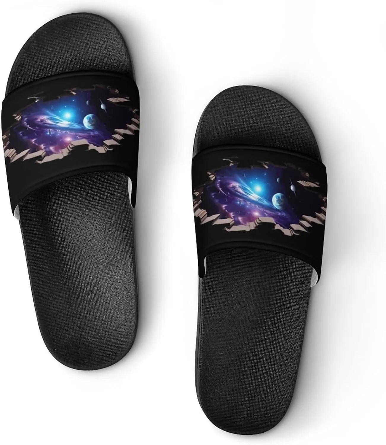 Ceiling Stars Planet Galaxy House Sandals Non Slip Slippers Quick Drying Bathroom Shower Shoes for Women Men