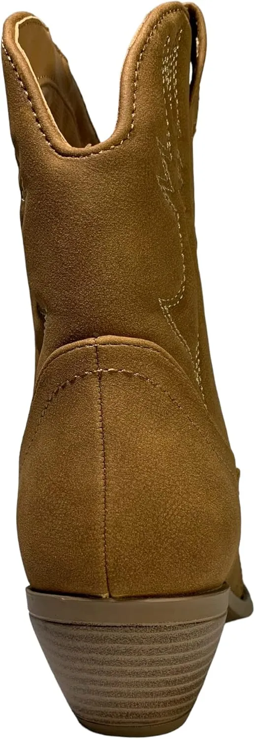 Chariot & Co -Susan- Womens Cowboy Cowgirl Western Ankle Booties Pointed Toe Boots