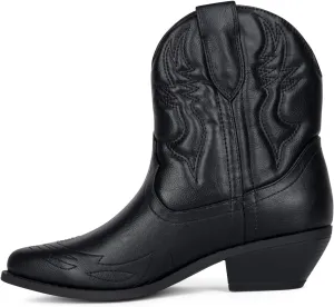 Chariot & Co -Susan- Womens Cowboy Cowgirl Western Ankle Booties Pointed Toe Boots