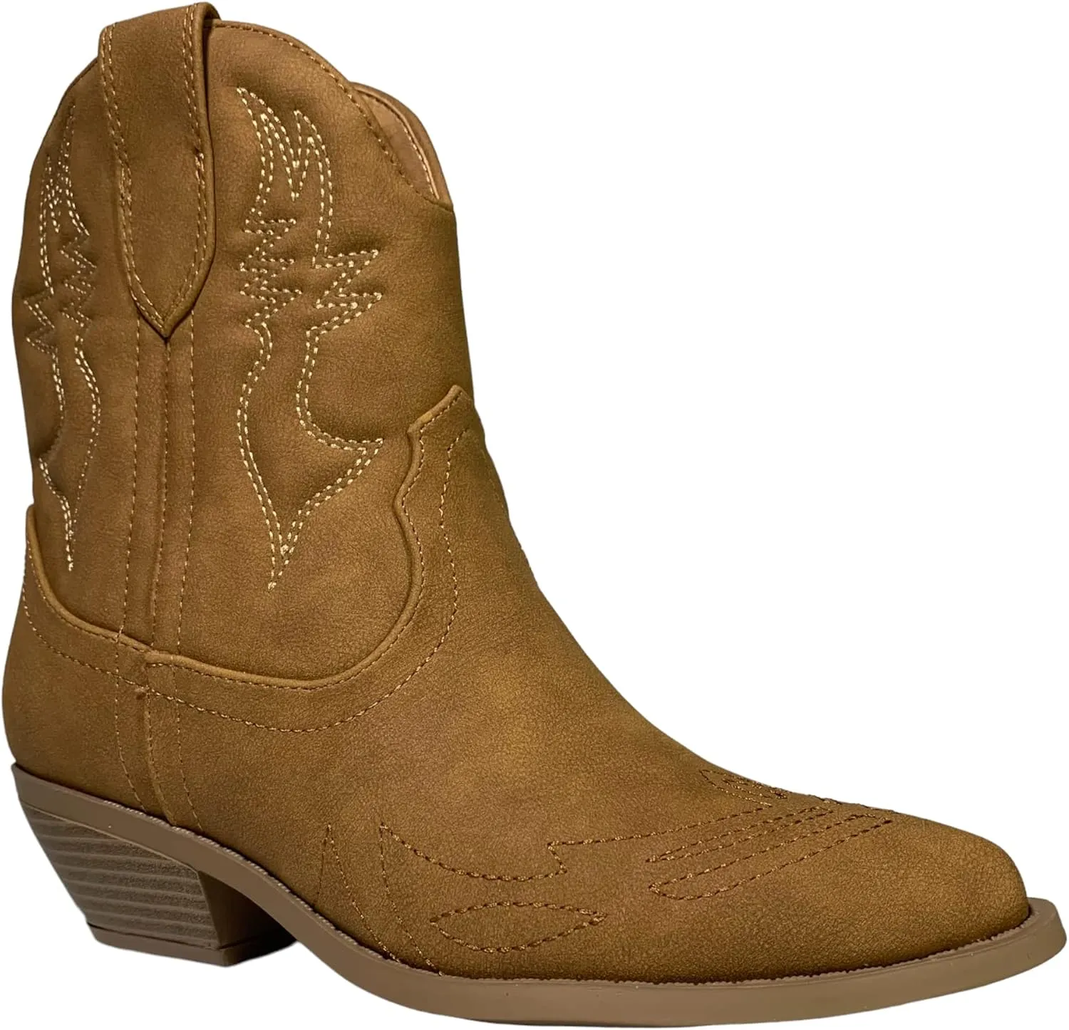 Chariot & Co -Susan- Womens Cowboy Cowgirl Western Ankle Booties Pointed Toe Boots